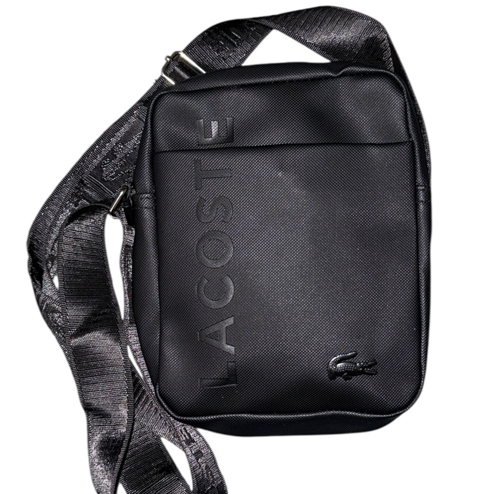 Lacoste Unisex Black Messenger Bag